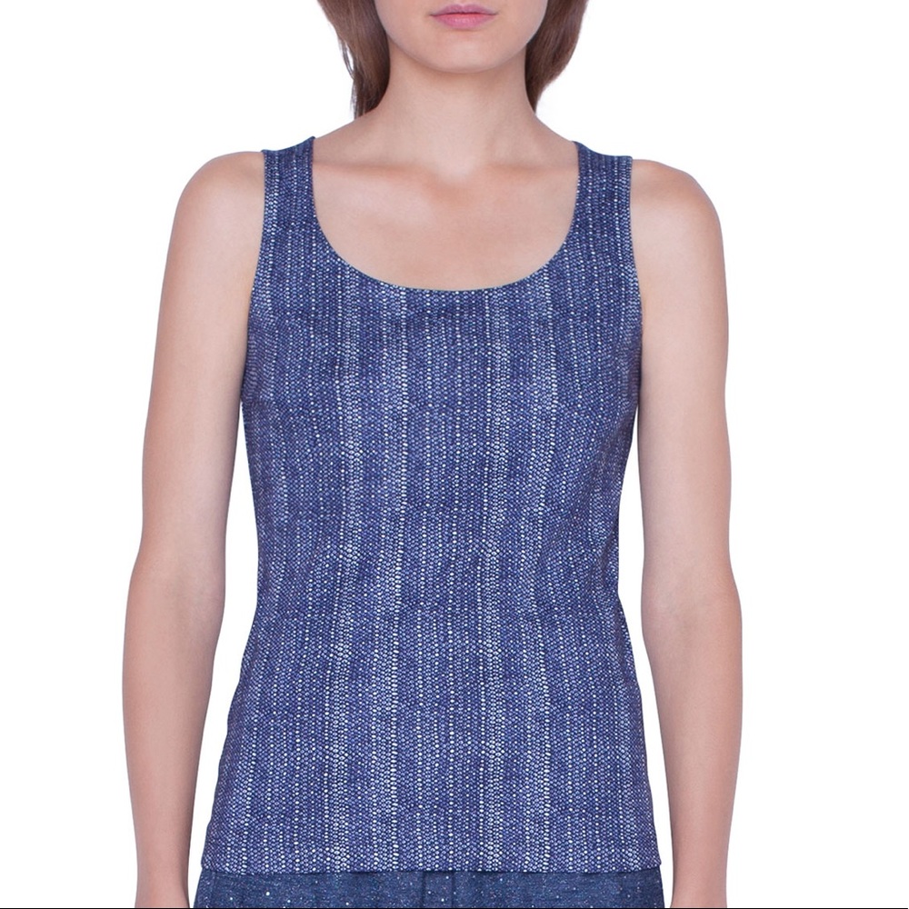 Akris printed cotton jersey tank